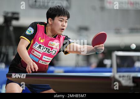 Tokyo, Japon. 26th janvier 2023. Sora Matsushima tennis de table : tous les championnats japonais de tennis de table 2023 hommes célibataires 4th Round au Tokyo Metropolitan Gymnasium à Tokyo, Japon . Credit: AFLO SPORT/Alay Live News Banque D'Images