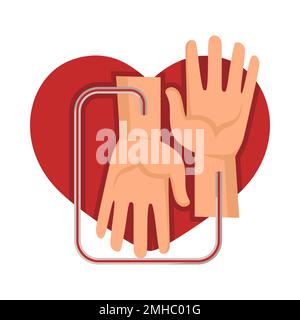 Centre donneur icône isolée, transfusion sanguine ou don Illustration de Vecteur