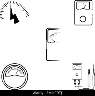 logo d'illustration des instruments de mesure électriques Illustration de Vecteur