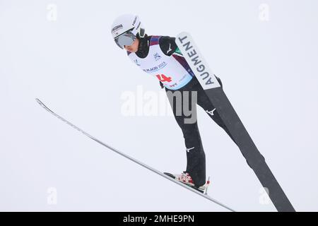 Lake Placid, NY, États-Unis. 13th janvier 2023. Sana Azegami (JPN) Nordic Combined : individuel des femmes Gundersen NH/5km au complexe olympique de saut pendant le lac Placid 2023 FISU World University Games hiver à Lake Placid, NY, USA . Credit: YUTAKA/AFLO SPORT/Alay Live News Banque D'Images