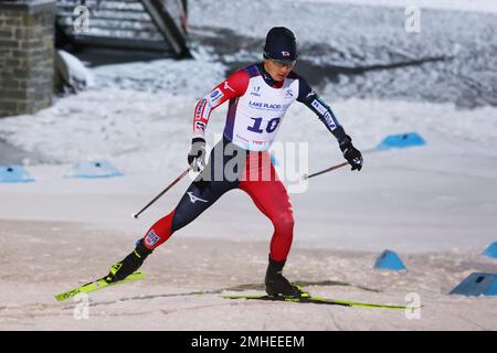 Lake Placid, NY, États-Unis. 13th janvier 2023. Takuya Nakazawa (JPN) Nordic Combined : individuel masculin Gundersen NH/10km à Mt. Van Hoevenberg pendant Lake Placid 2023 FISU World University Games hiver à Lake Placid, NY, USA . Credit: YUTAKA/AFLO SPORT/Alay Live News Banque D'Images