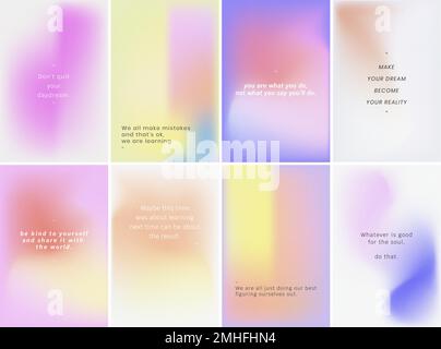 Le vecteur de post-média social définit un arrière-plan coloré Illustration de Vecteur