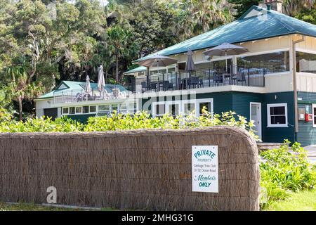 Choux Tree club, club privé réservé aux membres de l'établissement pour hommes, faisant partie du club de surf de Palm Beach sur Ocean Road Palm Beach, Sydney, Nouvelle-Galles du Sud, Australie Banque D'Images