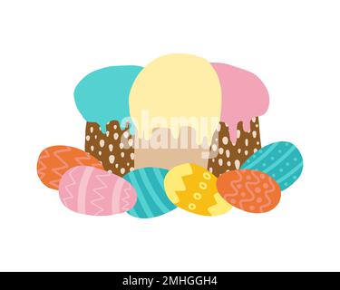 Carte de vœux de Pâques Illustration de Vecteur