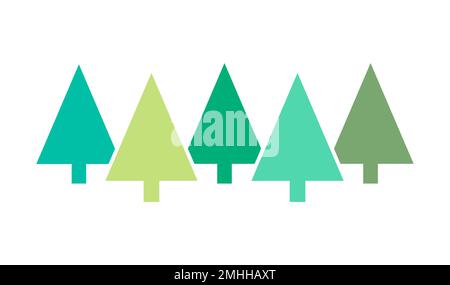 Motif arbres de Noël plats. Illustration vectorielle. Illustration de Vecteur