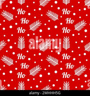 Noël Ho, Ho, Ho rouge sans coutures. Illustration vectorielle. Illustration de Vecteur