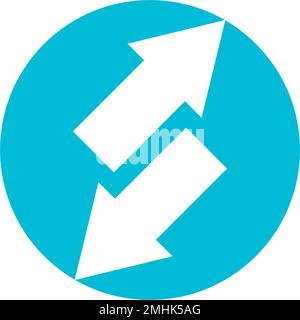Icône de flèche de transfert. Signe élégant pour le concept mobile, illustration vectorielle logo. Illustration de Vecteur