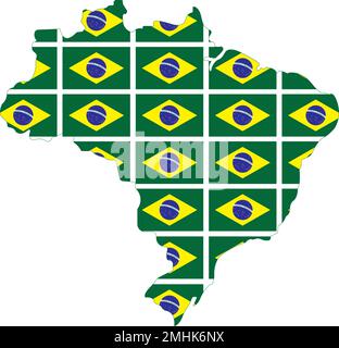 brésil carte vecteur icône illustration symbole conception. Illustration de Vecteur