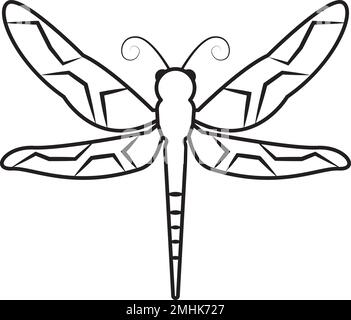 icône de vecteur dragonfly, illustration conception simple Illustration de Vecteur