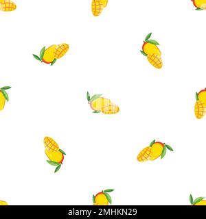 Motif de mangue tropicale sans coutures Illustration de Vecteur