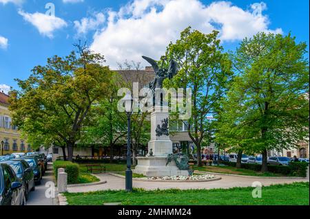 Budapest, Hongrie. Statue de la guerre d'indépendance Banque D'Images