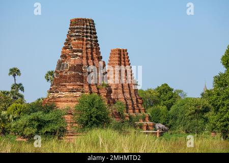 Les ruines du temple d'Ava à Mandalay en Birmanie Banque D'Images