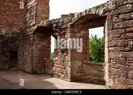 Le château d'Edzell, un château en ruines de 16th-siècle, un important bastion ruineux ancien et 1604 résidence fortifiée de la famille Lindsay, Écosse, Royaume-Uni Banque D'Images