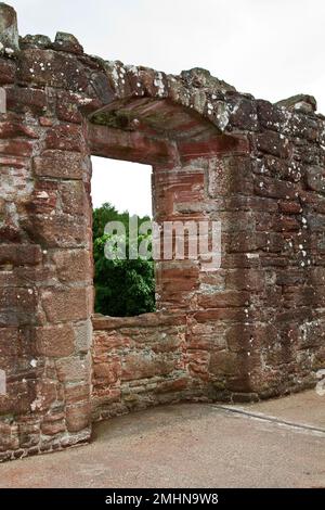 Le château d'Edzell, un château en ruines de 16th-siècle, un important bastion ruineux ancien et 1604 résidence fortifiée de la famille Lindsay, Écosse, Royaume-Uni Banque D'Images