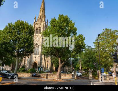 Photo du dossier de l'église St Marc, Hamilton Terrace, St John's Wood, Londres. L'église classée au patrimoine a été détruite par un incendie dans la soirée de 26 janvier 2023. Crédit : Rob Taggart/Alamy Banque D'Images