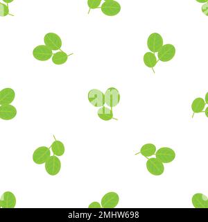 Feuille verte motif alimentaire vecteur sans couture Illustration de Vecteur