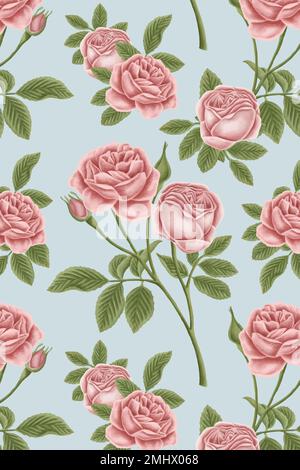 Rouge rose sans couture motif vectoriel d'arrière-plan Illustration de Vecteur