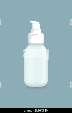 Flacon de désinfectant pour les mains sur vecteur d'élément anti-coronavirus Illustration de Vecteur