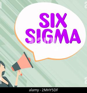 Inspiration montrant le signe six Sigma. Techniques de gestion de concept Internet pour améliorer les processus d'affaires Banque D'Images