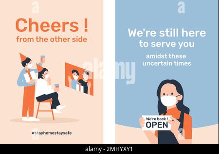 Nouveau jeu de vecteurs de modèle d'affiche normal Illustration de Vecteur