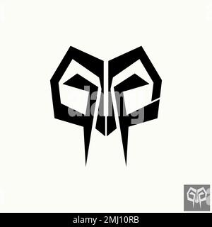 Simple et unique lettre ou mot GA ou GFA police comme trojan spartan casque graphique icône logo design abstrait concept vecteur sport armée initiale Illustration de Vecteur