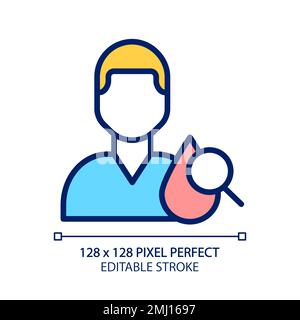 Icône de couleur RVB Perfect pixel d'hématologie Illustration de Vecteur