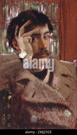 James Tissot. Autoportrait de l'artiste français Jacques Joseph Tissot (1836 -1902), huile sur panneau, c. 1865 Banque D'Images