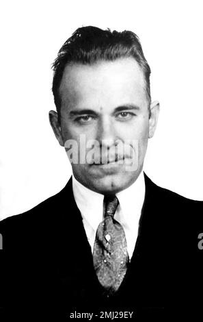 John Dillinger. FBI mug tourné du gangster américain, John Herbert Dillinger (1903-1934) Banque D'Images