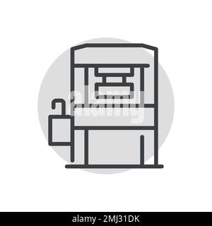 Icône de ligne de la machine à souder. Travail des métaux. Pictogramme pour page Web. Illustration de Vecteur