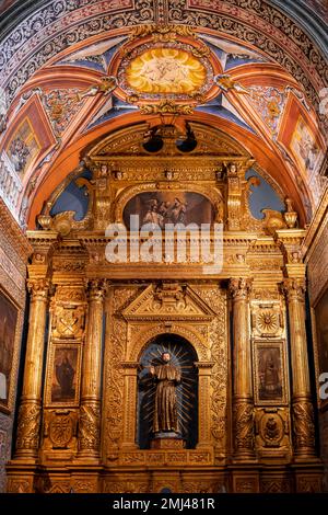 Statue du saint, Église de Sao Joao Evangelista, Funchal, Madère, Portugal Banque D'Images