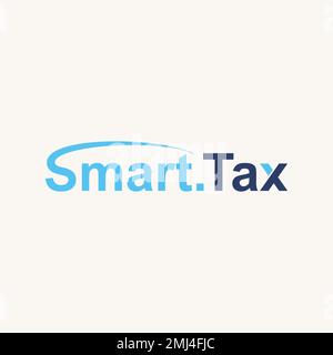 Simple et unique lettre ou mot Smart tax police avec forme et couper image graphique icône logo design abstrait concept vecteur document ou typographie Illustration de Vecteur