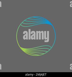 Lignes de réflexion simples et uniques son attrayant son onde audio cercle image graphique icône logo design abstrait concept vecteur stock art musique Illustration de Vecteur