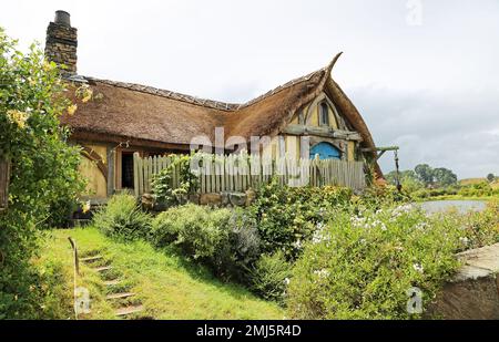 Colline du moulin - Hobbiton - Matamata, Nouvelle-Zélande Banque D'Images