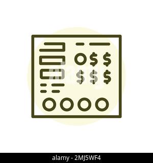 Lotto black line icon. Casino game. Pictogram for web page Illustration de Vecteur