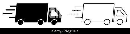 Icônes de camion de livraison à déplacement rapide. Icônes du service de livraison Illustration de Vecteur