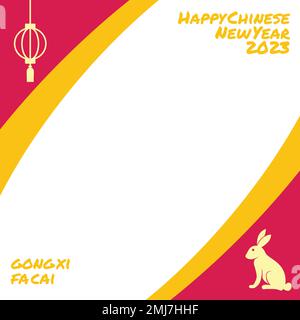 Bonne année chinoise. Gong Xi Fa Cai Twebbon Vector Illustration Design. Illustration de Vecteur