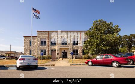 Wilburton, Oklahoma, Etats-Unis - 15 octobre 2022: Le palais de justice du comté de Latimer Banque D'Images