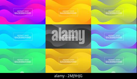 Illustration d'un vecteur d'arrière-plan moderne à onde abstraite colorée Illustration de Vecteur