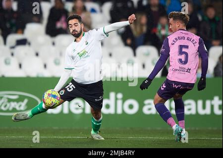 Ruben Gonzalez de Real Racing Club en action pendant le match de la Liga Smartbank entre Real Racing Club et CD Tenerife au stade El Sardinero de Ja Banque D'Images