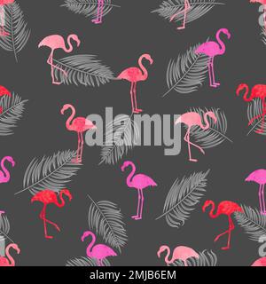 Motif aquarelle Flamingo sans coutures. Illustration vectorielle. Illustration de Vecteur