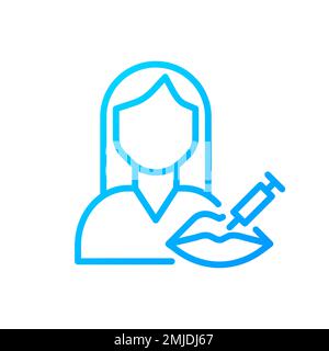 Icône de vecteur linéaire à gradient parfait de pixels de services cosmétiques Illustration de Vecteur