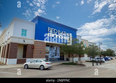 Flowood, MS - janvier 2023 : Bed Bath & Beyond est une chaîne de magasins de vente au détail qui vend de la literie, de la salle de bains, de la cuisine et des décorations pour la maison. Banque D'Images