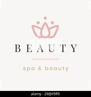 Modèle de logo du spa de beauté, illustration de fleurs de lotus pour vecteur commercial santé et bien-être Illustration de Vecteur