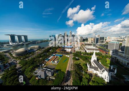 Paysage de la baie de la marina de Singapour Banque D'Images