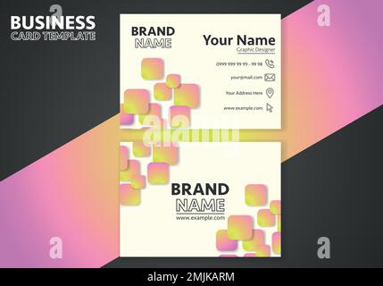 Carte de visite créative. Carte de visite abstraite modèle élégant. Expérience professionnelle. Illustration de Vecteur