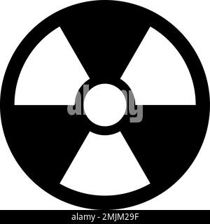 Danger nucléaire rayonnement ionisant symbole de danger de trèfle. Image vectorielle. Illustration de Vecteur