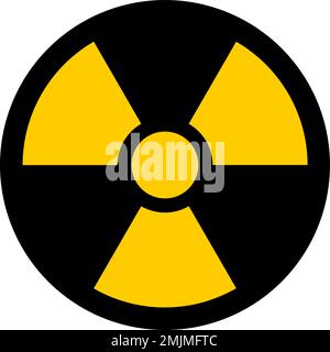 Danger nucléaire rayonnement ionisant symbole de danger de trèfle. Image vectorielle. Illustration de Vecteur