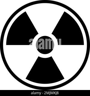 Danger nucléaire rayonnement ionisant symbole de danger de trèfle. Image vectorielle. Illustration de Vecteur