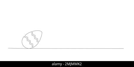 Illustration vectorielle de la forme de l'œuf de Pâques, ligne minimaliste. Illustration de Vecteur