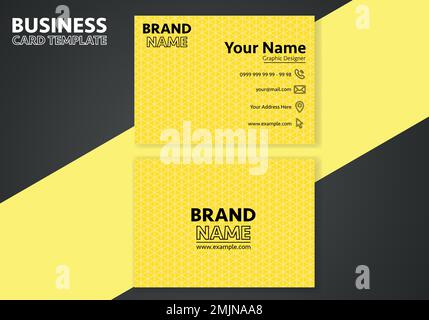 Carte de visite créative. Carte de visite abstraite modèle élégant. Expérience professionnelle. Illustration de Vecteur